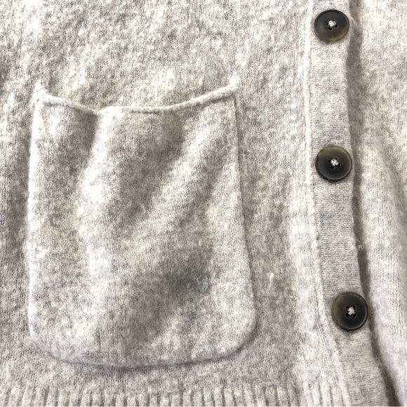 Madewell Gray Button Down V Neck Cardigan Sweater S - Picture 5 of 7
